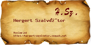 Hergert Szalvátor névjegykártya
